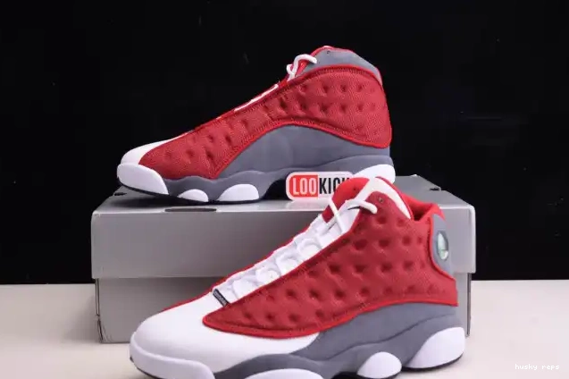 Rep Husky 414571-600 Flint 13 Air Red Retro Jordan Gym Grey 0524
